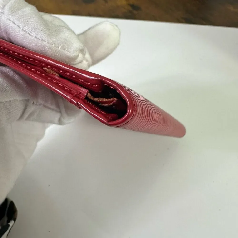 Louis‎ Vuitton Red Epi Leather Slim Vertical Bifold